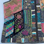 Chico's Y2K Funky Chico’s Denim Abstract Floral Embroidered Colorful Zip Up Vest Jacket Photo 4