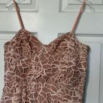 Sau Lee Celina Sheer Lace Bustier Midi Dress Size US 10 Blush Pink Photo 3