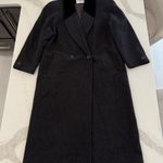 Vintage International Scene Wool Trench Coat Womens 8 MadeInRussia Charcoal Gray Photo 0
