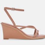 *Dolce Vita Cream Sandals 10M Leather Tan Stylish Wedge 10M Size 10 Photo 3