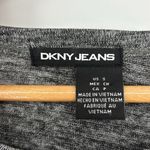 DKNY Jeans Long Sleeve Asymmetrical Hem Asymmetric Zip Shirt Women’s Size Small Gray Photo 3