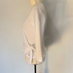 Sanctuary Women's White V-Neck Wrap Cotton Blouse Long Sleeve Casual Top Size S Photo 3