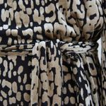 C/MEO COLLECTIVE Instinctive LS Mini Dress Black with stone Leopard Photo 2