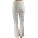 Ann Taylor LOFT Womens White High Rise Flare Bootcut Cropped Denim Jeans Size 26 Photo 2