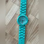 Fashion Watch Geneva Brand Turquoise Strap Case Stunning Blue Photo 2