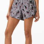 Lululemon Hotty Hot Short ll 2.5" Floral Flux Multi/Raceway Grey Sz 6 Photo 0