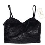 Buff Bunny Collection Women’s Black Ice Velvet Padded Cropped Camisole Photo 2