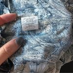Anthropologie Fig and Flower Blue Paisley Boho Lace Back Top 2X‎ Blouse Peasant Size XXL Photo 6