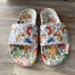 Johnny Was Mayflower Floral Butterfly Pool Slides Multicolor Women’s 8 $98 MSRP Photo 1