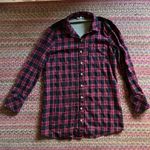 Mystree  RED & BLACK BUFFALO CHECK VELVET PAISLEY INSERT FLANNEL BUTTON DOWN Photo 4
