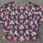 Betsey Johnson  Pink Floral Polka Dot Top Photo 4