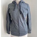 DELIAS Hooded Sweatshirt Womens Sz XL Grey Full Zip Mid Weight 90s Gray Photo 0