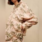 Maje  Palm Tree Print Jacket Hooded Zip Front M (Size 10) NWT Elastic Waist Photo 2