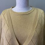 Alfred Dunner  Women's Mock Layer Gold Metallic Pullover Long Sleeve Sweater L Photo 10