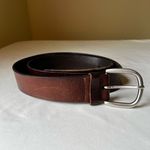 Vintage Dark Brown Floral Tooled Leather Belt Size 36 Boho Western Festival Photo 6