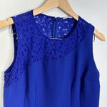 T Tahari Tahari Women’s Navy Blue Sheath Lace Dress Size 6 Photo 2