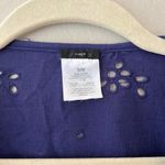 J.Crew Sz S M Oversized Purple Tunic Swim Cover Up Poncho in Eyelet Open Top Photo 1