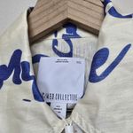 C/MEO COLLECTIVE  Slow Burn Long Sleeve Short Logo Print Cream Oversized XXS Photo 6