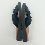 Vionic Womens Azalea Suede Ruffle Criss Cross Slide Sandals Size 8.5 Black Photo 6