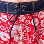Catalina Ocean Gear Red White Floral Cute Mini Swimsuit Swim Board Skirt ~ SMALL Photo 4