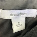 Dress Barn A Line Dress Black Floral Embroidered Linen & Rayon Back Zip size 12 Photo 5