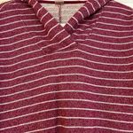 st. john's bay St. John’s Bay Medium Burgundy Red Striped Sparkly Hoodie Shirt Photo 1