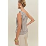 Reformation  Harvey Knit Top in Heather Taupe Size Large Photo 2