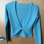 Blue Knit Sweater Top Photo 0
