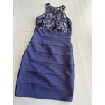 My Michelle Cocktail/prom navy blue sequin and lace Women's size 3 Photo 6