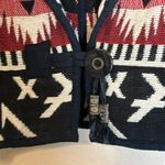 Vintage Flashback‎ Retro 80s 90s Southwestern Aztec Tapestry Cropped Jacket Black Size M Photo 1