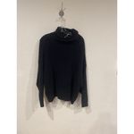 Free People  Swim Too Deep Sweater Womens Size Small Black Oversize Knit Pullover Photo 1