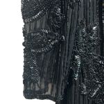 Vintage Right Choice Silk Beaded Gown Black Evening Dress 1980s Made in India Size 6 Photo 4