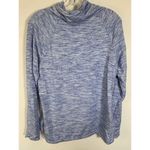 Talbots T by Women's Soft Lightweight Hoodie Sweatshirt Marled Blue Medium Photo 5