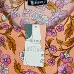 BTFBM NWT  Floral Tiered Boho Dress Orange Short Sleeves Size Small S NEW T1724 Photo 7