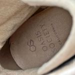 OASIS SOCIETY | Tan Off White Lug Sole Combat Boots Zipper Lace Up | Size 9 Tan Photo 6