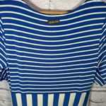 Matilda Jane  the road ahead striped blue white floor‎ length maxi dress medium Photo 7