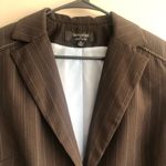 Larry Levine Signature by  Blazer Women’s Size 10 Brown with blue pinstripes Photo 6