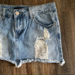American Bazi  Cutoff Distressed Denim Mini Skirt Size Medium Photo 1
