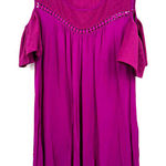 Lane Bryant  size 14/16 cold shoulder short sleeve‎ top eyelet sleeves and neck Photo 0