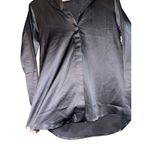 New Rhone Party Satin Blouse Women's Medium Work Event Old Money Quiet Luxury Black Photo 5