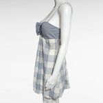 B Darlin Blue & White Gingham Checkered Cotton Mini Bubble Hem Dress Size 11/12 Photo 1