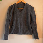 margaret o'leary ‎ Charcoal V-Neck Sweater Photo 0