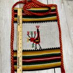 Vintage Multicolor Woven Hobo Tote Bag Boho Festival Fairycore Western Tassels Red Photo 8