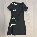 SheIn Bow Side Split Short Dress Photo 2
