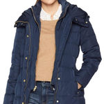 Cole Haan New!  Taffeta Down Coat With Bib Front and Dramatic‎ Hood Sz S $298 Photo 0