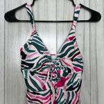 Summersalt NWT  The Cinched One Piece Swimsuit Watercolor Zebra Hibiscus size 4 Photo 3