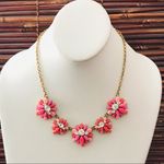 J.Crew Pink & Rhinestone Flower Necklace Photo 0