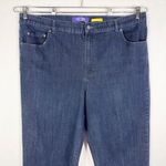 Catherines  20WP Jeans Straight Right Fit Dark Blue Denim Stretch Petite 751‎ Photo 2