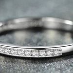 Sterling Silver SIZE 7 925 Stackable Dazzling Cubic Zirconia Ring Photo 2