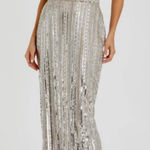 Mac Duggal  93831 Embellished Strapless Sheath‎ Dress Silver Beige 14 Photo 0